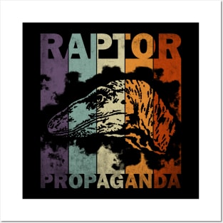 Raptor Propaganda Vintage Jurassic Velociraptor Posters and Art